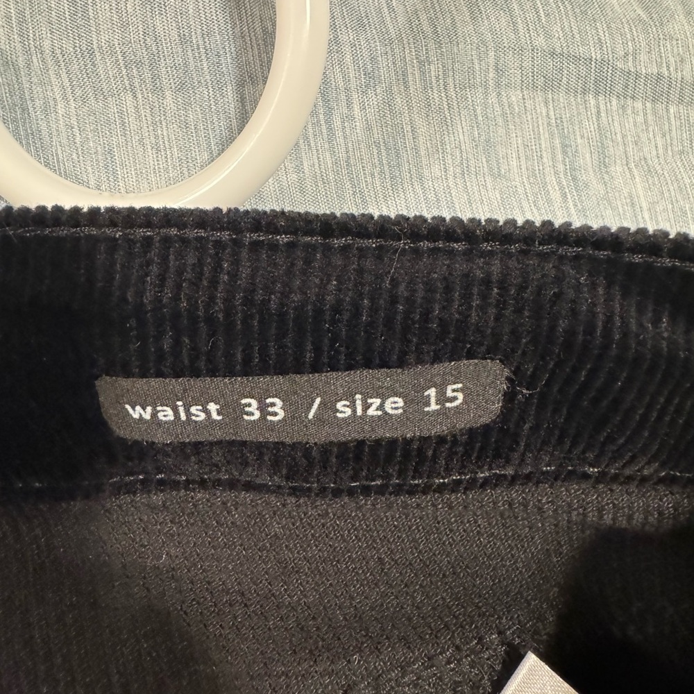 Black Label Classic Black Corduroy Trousers